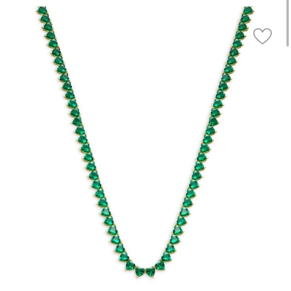 Sterling Silver & Cubic Zirconia Heart Tennis Necklace